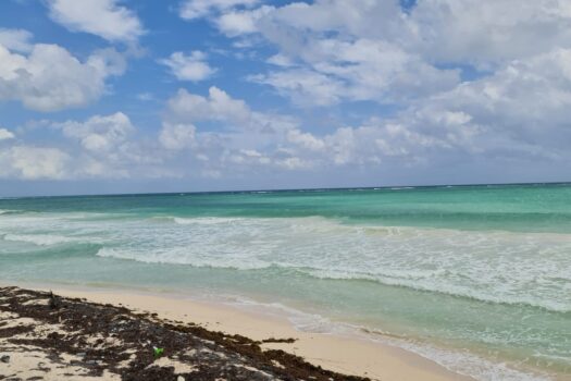 Beachfront Two Waters Caphe Ha Lot for Sale in Sian Kaan in Tulum