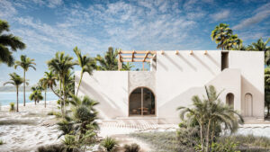 Beachfront Two Waters Caphe Ha Lot for Sale in Sian Kaan in Tulum